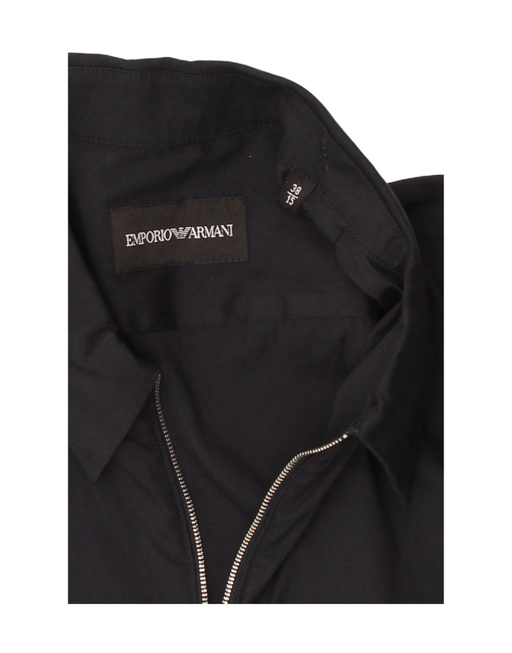 EMPORIO ARMANI Mens Pullover Shirt Size 38 15 Medium Navy Blue