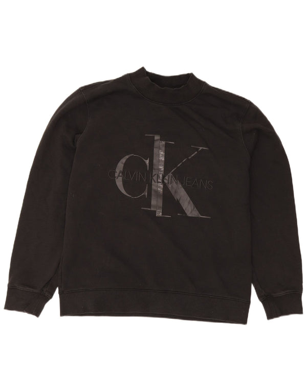 Calvin Klein Jeans Felpa grafica da uomo Maglione XL Cotone nero