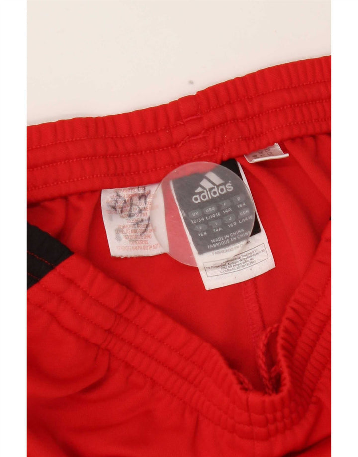 Pantaloni della tuta da ragazzo Adidas 13-14 anni Poliestere color block rosso