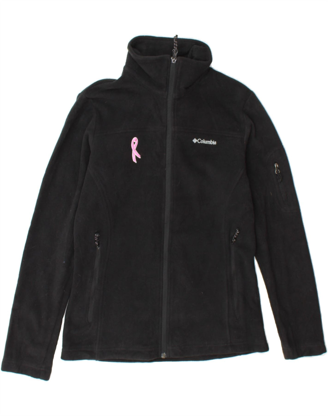 COLUMBIA Womens Fleece Jacket UK 10 Small Black Polyester Vintage Columbia and Second-Hand Columbia from Messina Hembry 