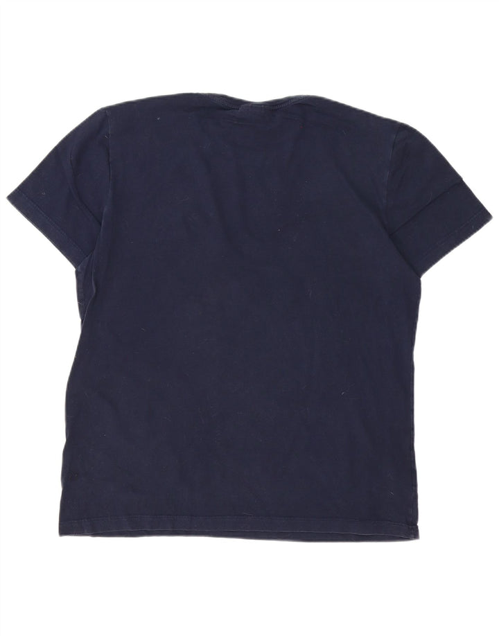T-shirt Lacoste da uomo vestibilità regolare taglia 5 grande in cotone blu navy