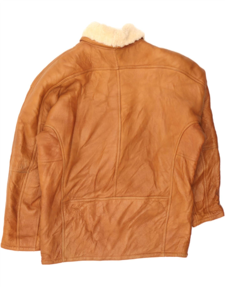 Giubbotto in shearling da uomo VINTAGE IT 52 XL Marrone