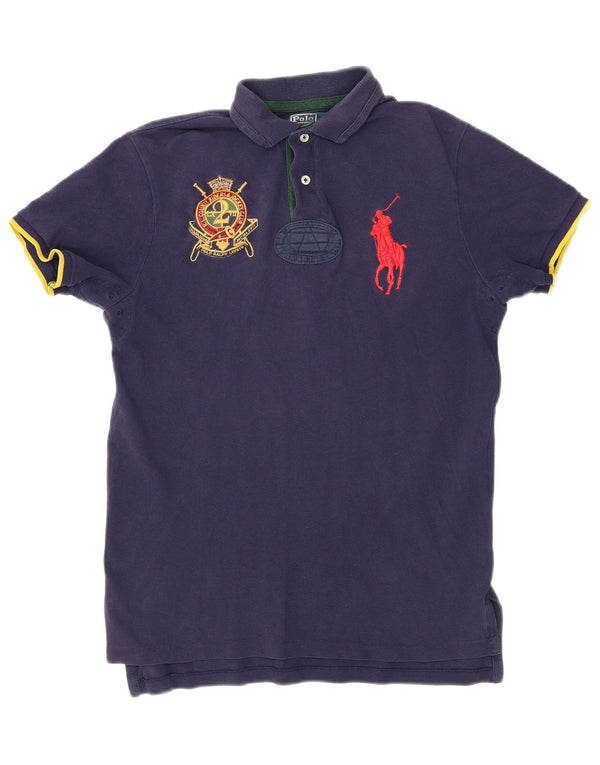 Polo Ralph Lauren da uomo con vestibilità grafica personalizzata, blu navy medio