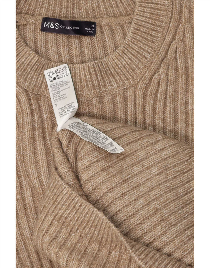 Maglione maglione girocollo da donna Marks & Spencer UK 14 Marrone medio