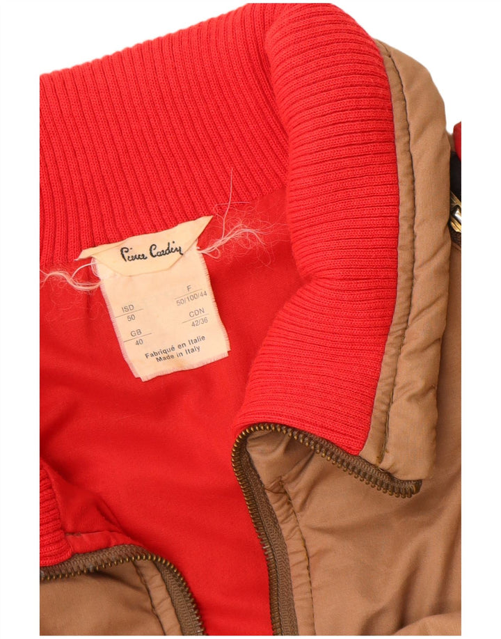 Giacca bomber da uomo Pierre Cardin UK 40 grande cotone marrone