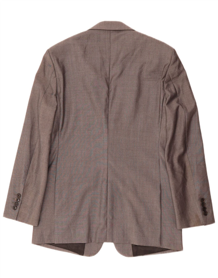 Giacca blazer da uomo a 2 bottoni Reiss UK 38 lana grigio medio