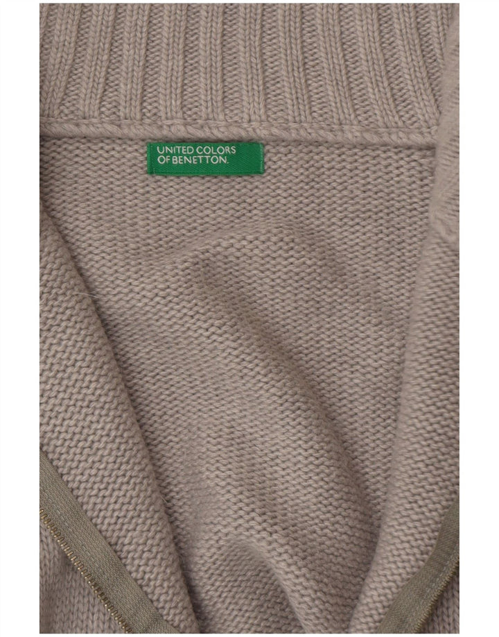 Maglione cardigan da donna BENETTON UK 14 Grigio medio