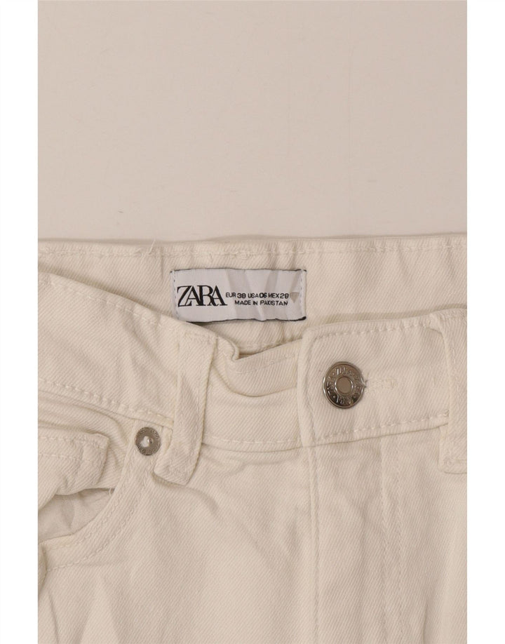 Jeans bootcut da donna Zara a vita alta EU 38 piccoli W28 L25 bianchi