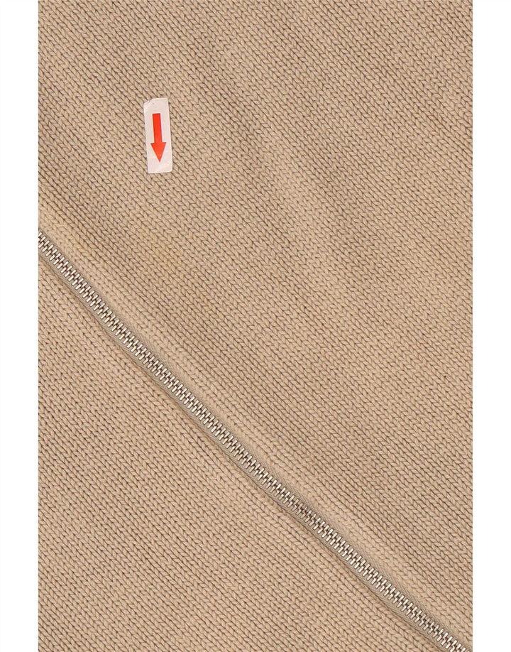 Maglione cardigan con zip intera da uomo Levi's XL in cotone beige