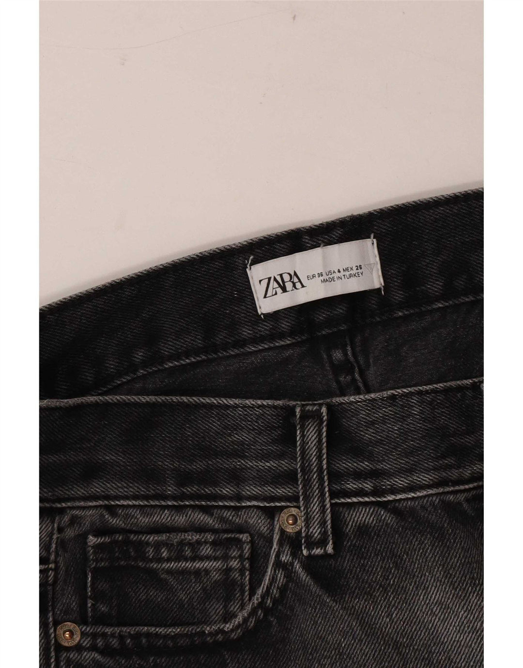 Jeans svasati da donna Zara EU 36 XS W26 L30 Grigio