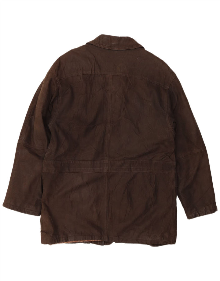 Giacca in Pelle Uomo Suprema IT 48 Pelle Marrone Medio