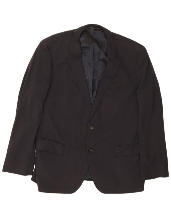 Giacca blazer da uomo a 2 bottoni Hugo Boss EU 54 2XL Lana vergine blu navy