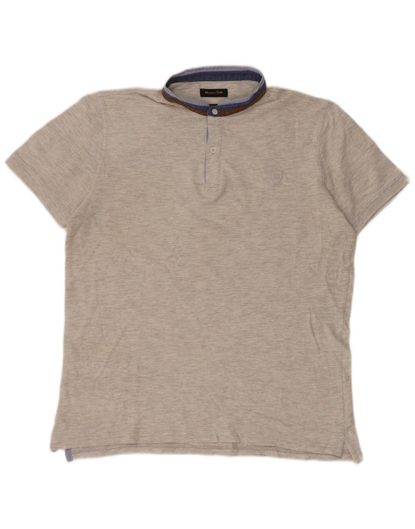 Polo da uomo dal taglio casual Massimo Dutti, grande, color grigio