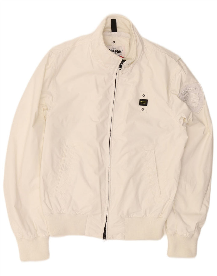 Giubbotto bomber da uomo BLAUER UK 38 nylon bianco medio