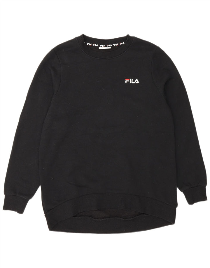 Felpa da donna Fila Jumper UK 10 Small Black Cotton