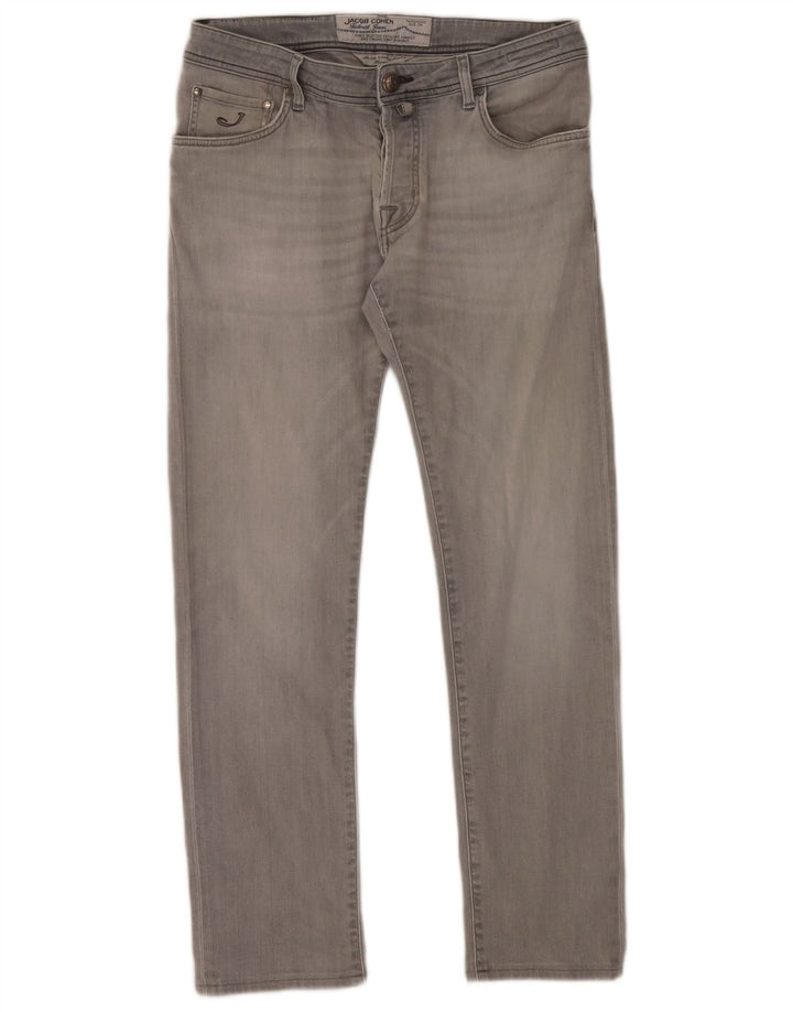 Jeans slim da uomo Jacob Cohen W34 L30 cotone grigio