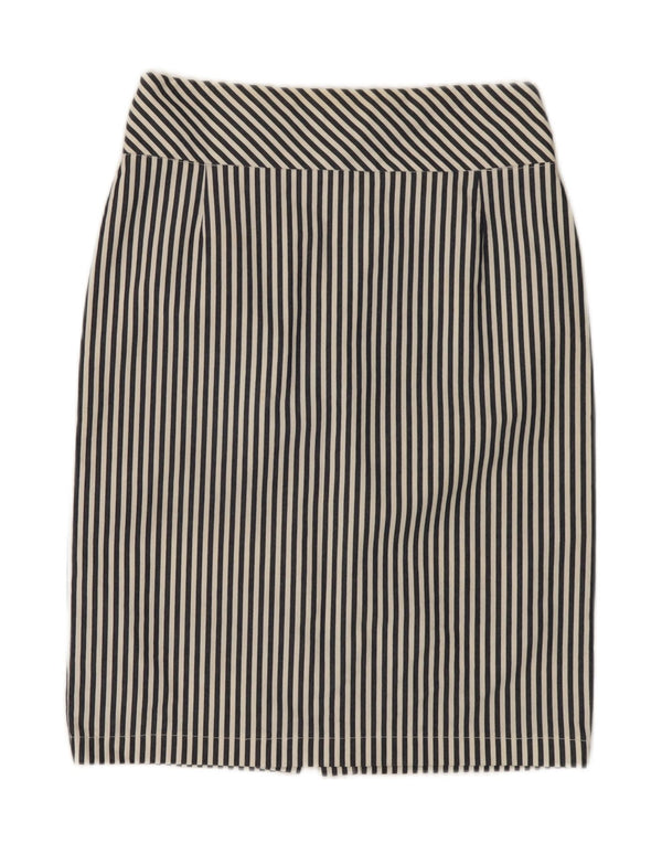 Gonna tubino da donna Les Copains IT 44 media W28 cotone a righe blu navy