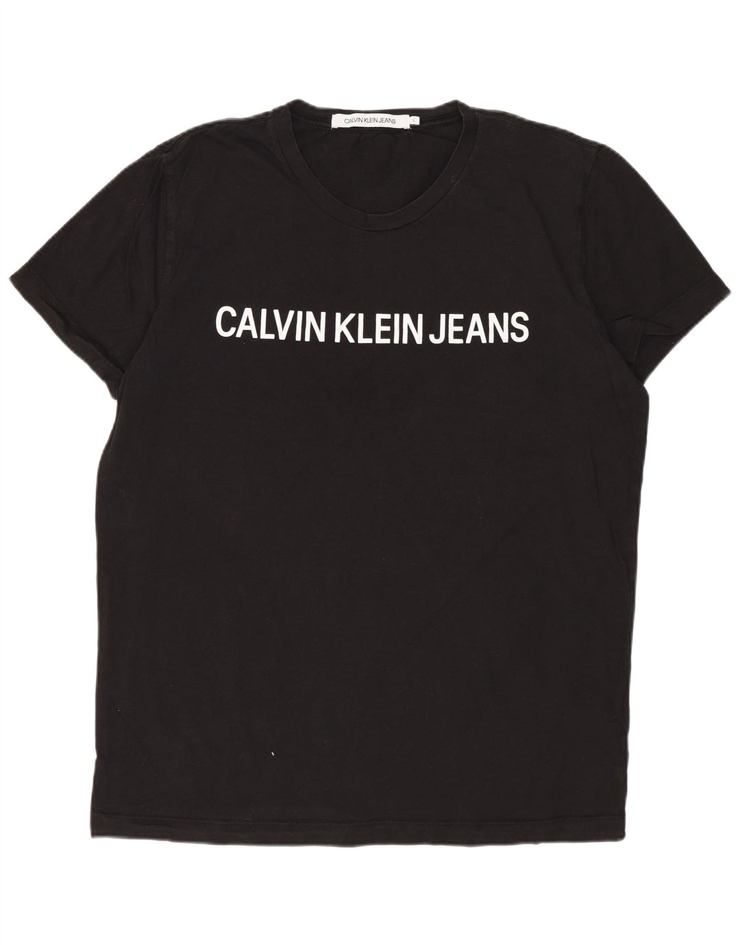 CALVIN KLEIN JEANS T-shirt grafica da uomo Top grande in cotone nero