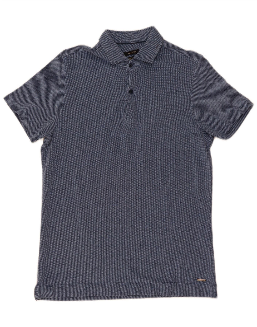 Polo da uomo Massimo Dutti grande in cotone blu navy