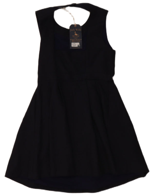 Abito senza maniche da donna Jack Wills UK 14 Grande Chevron blu navy