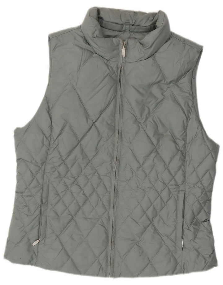 Gilet imbottito da donna Eddie Bauer UK 16 grande poliestere blu