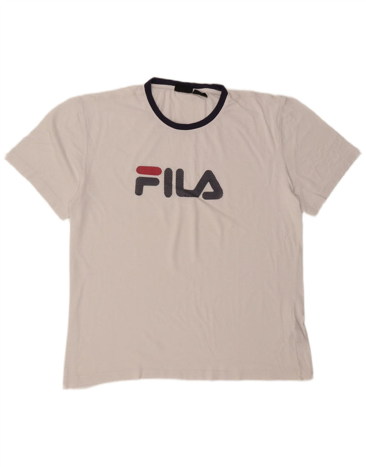 T-shirt grafica da uomo Fila Top XL bianca