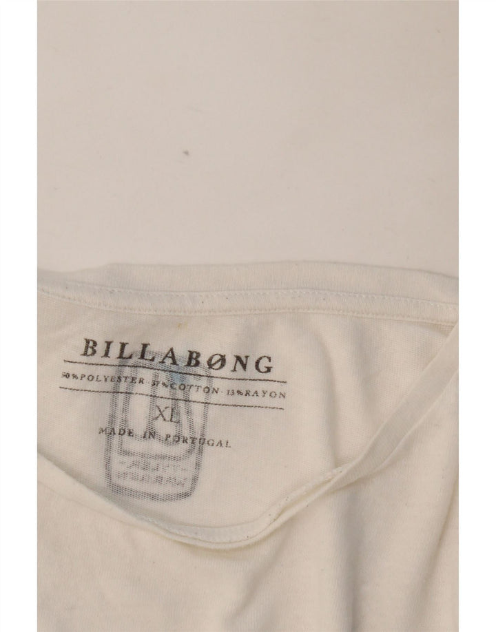 T-shirt grafica da uomo BILLABONG Top XL poliestere bianco