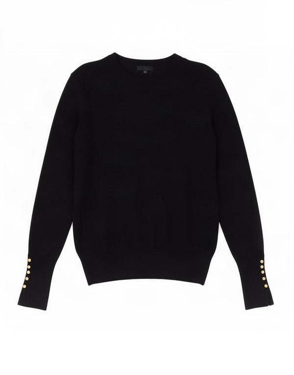 Maglione maglione girocollo da donna Zara UK 12 blu navy medio