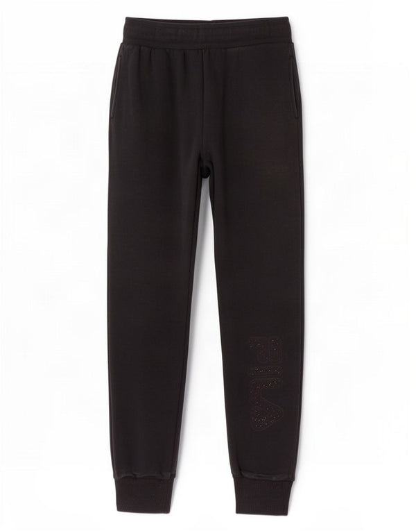 Pantaloni da tuta con grafica da donna Fila Joggers UK 12 Medium Black Cotton