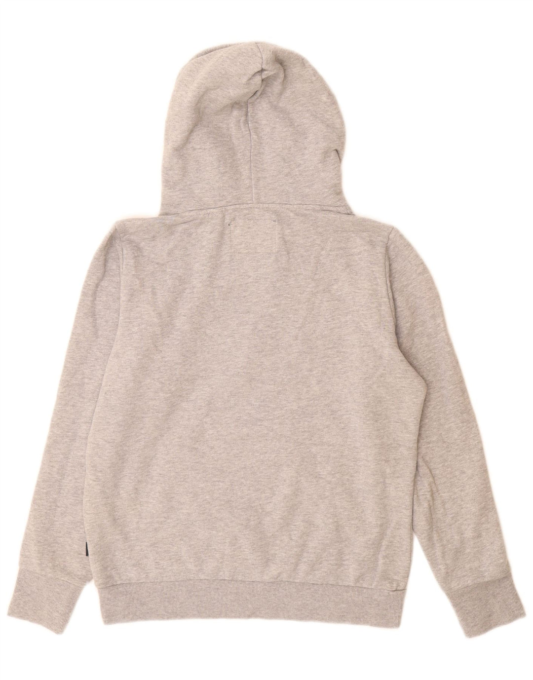 Maglione con cappuccio grafico da donna SUPERDRY UK 14 Grande cotone chiazzato grigio