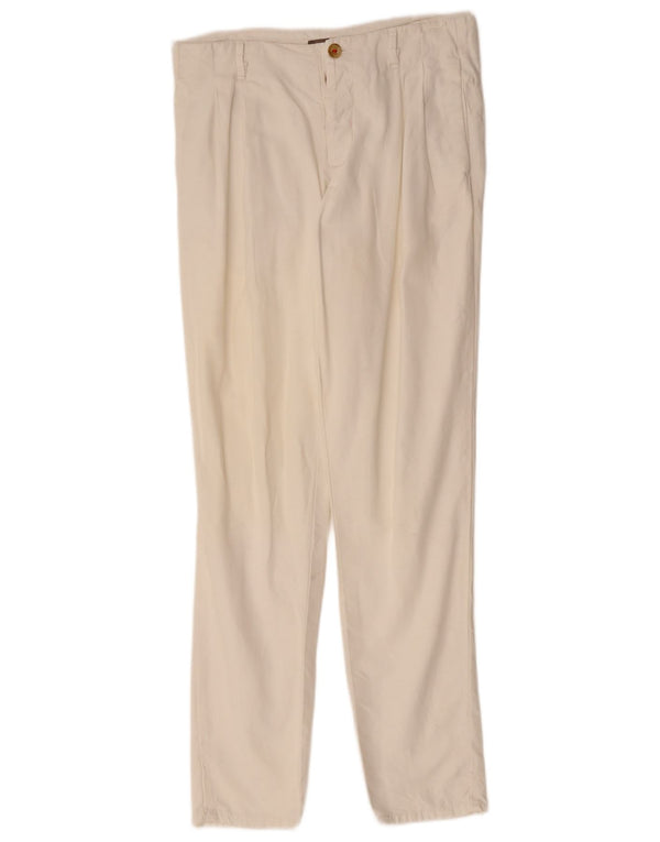 Pantaloni chino con pegging da uomo Zara EU 38 Small W30 L31 Bianco