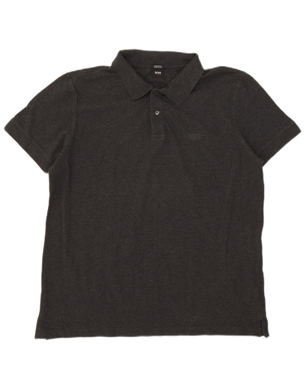 Polo Hugo Boss da uomo vestibilità regolare 3XL cotone grigio