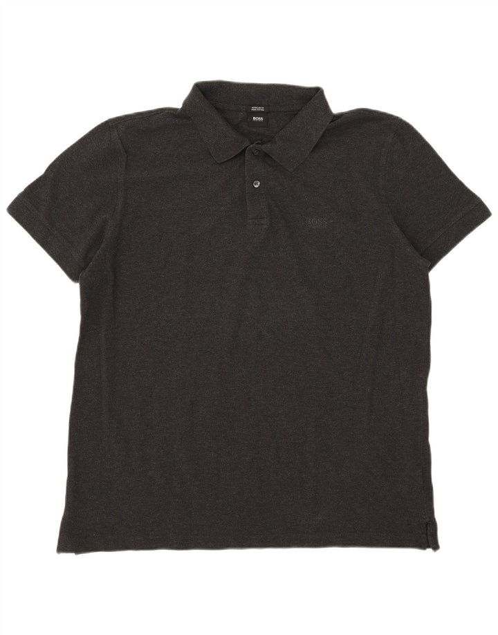 Polo Hugo Boss da uomo vestibilità regolare 3XL cotone grigio