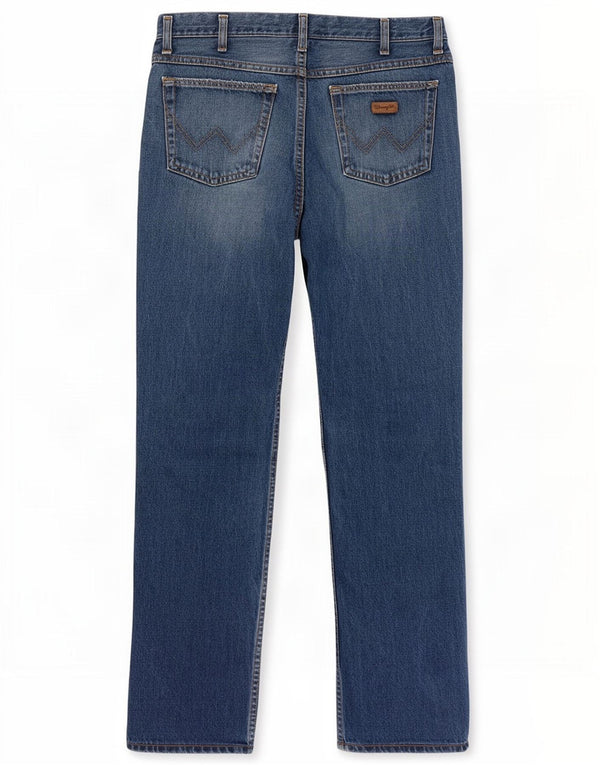 Jeans dritti da uomo Wrangler W33 L30 cotone blu