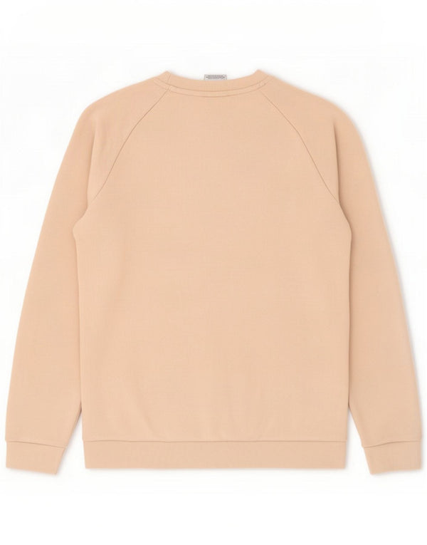 Felpa grafica da uomo Adidas Felpa in cotone beige medio