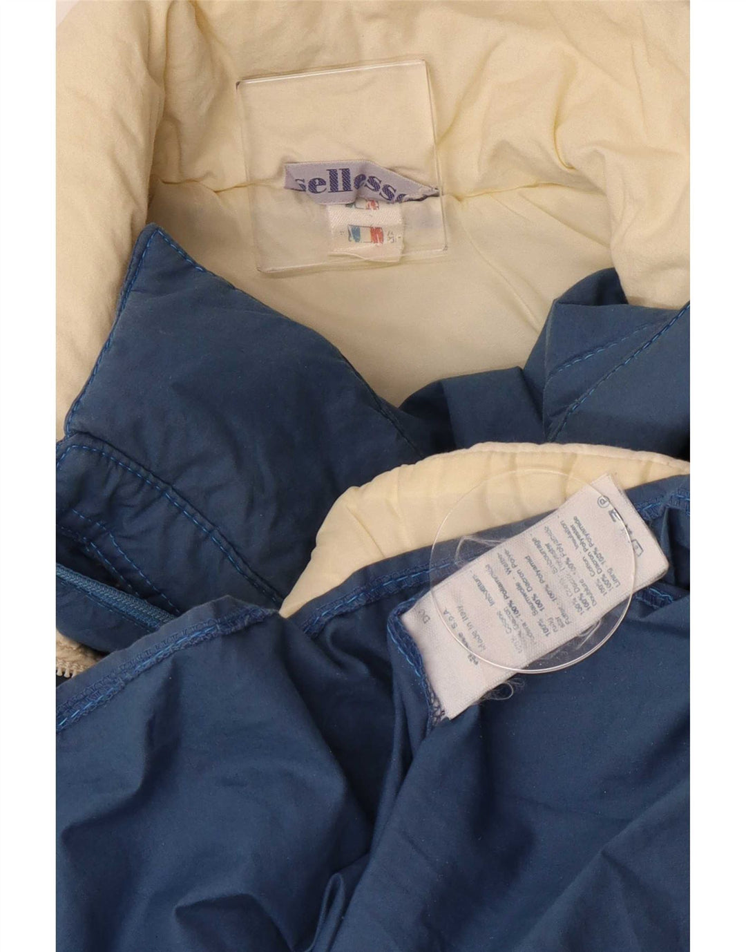 Giacca a vento da donna Ellesse IT 44 Cotone color block blu medio