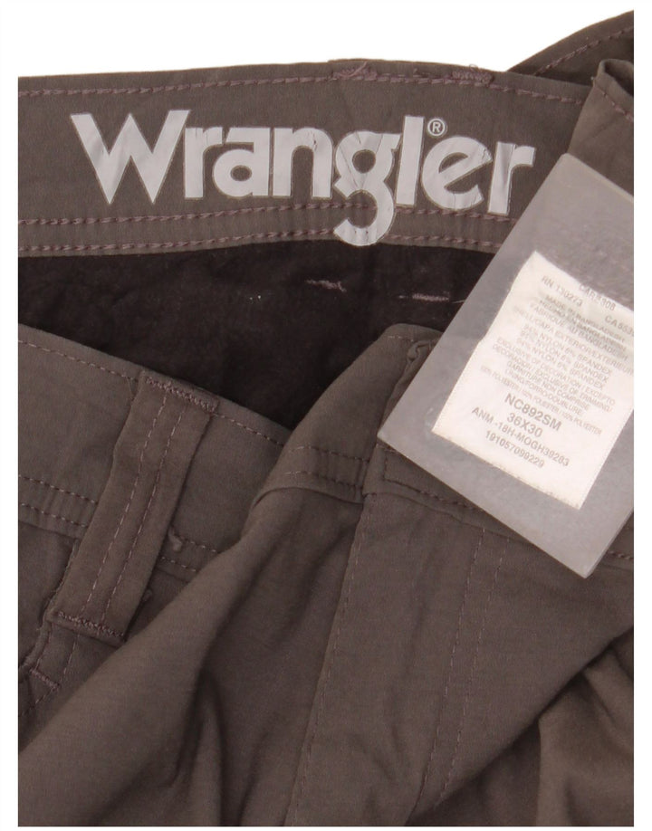 Pantaloni cargo dritti da uomo Wrangler W36 L30 nylon grigio
