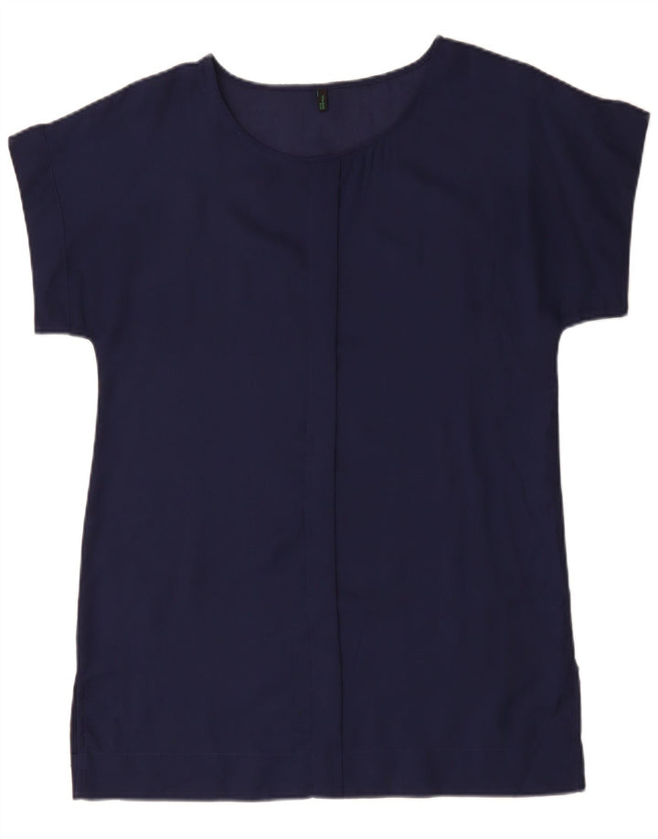 Abito tunica da donna BENETTON UK 14 medio blu navy