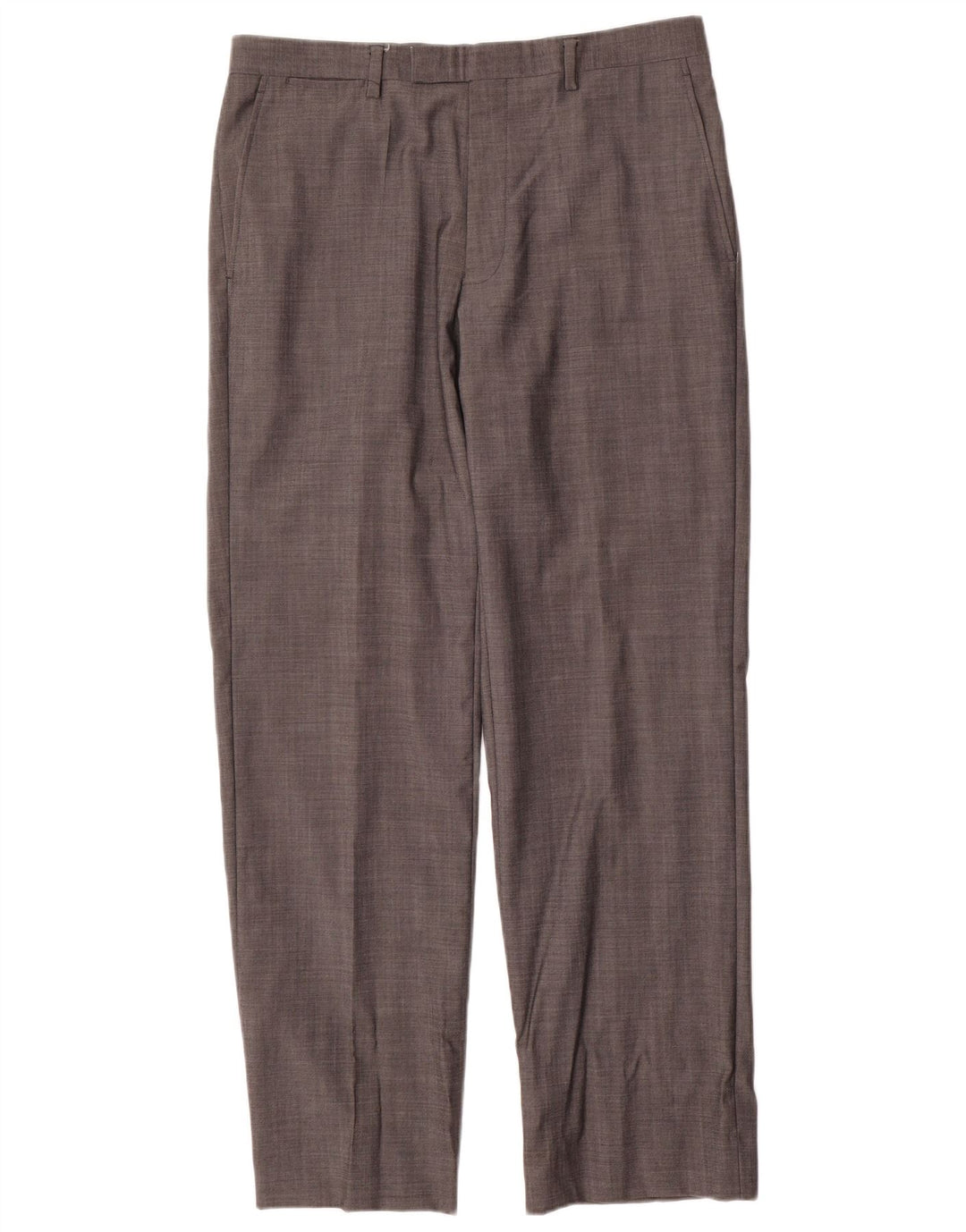 Pantaloni da abito dritti autografi da uomo Marks & Spencer W34 L31 lana grigia