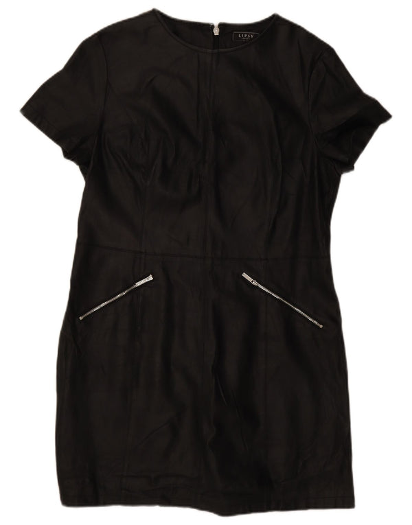Abito da donna in ecopelle Lipsy UK 14 Poliuretano nero medio