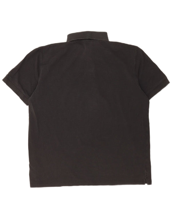 Polo da uomo Hugo Boss grande in cotone nero