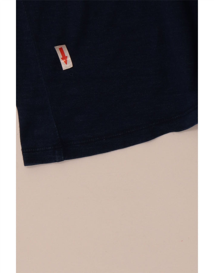 T-shirt grafica da uomo Armani Top in cotone chiazzato blu piccolo