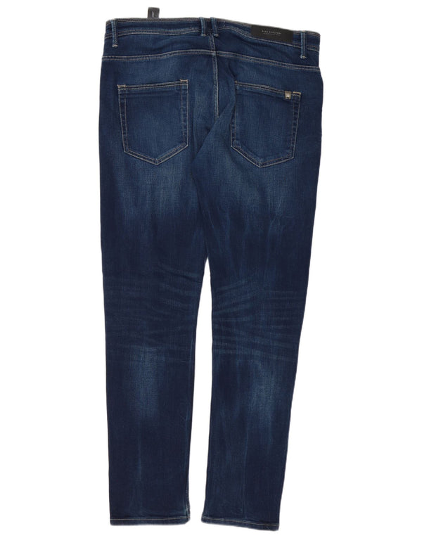 Jeans skinny da uomo Zara EU 44 Large W34 L32 Cotone blu
