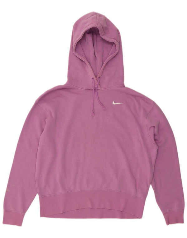 Felpa con cappuccio oversize da donna Nike UK 10 piccolo cotone viola