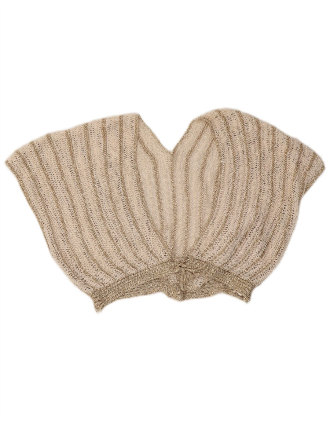 Set gonna vintage da donna in 2 pezzi UK 8 piccolo W26 acrilico a strisce beige