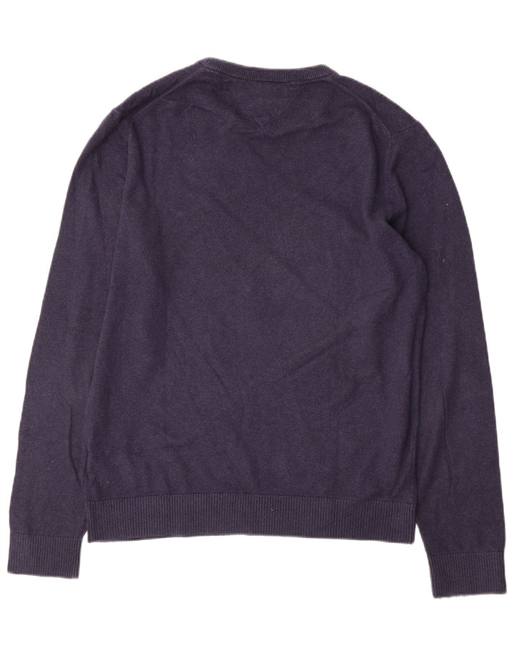 Maglione maglione girocollo da uomo Tommy Hilfiger cotone medio blu navy
