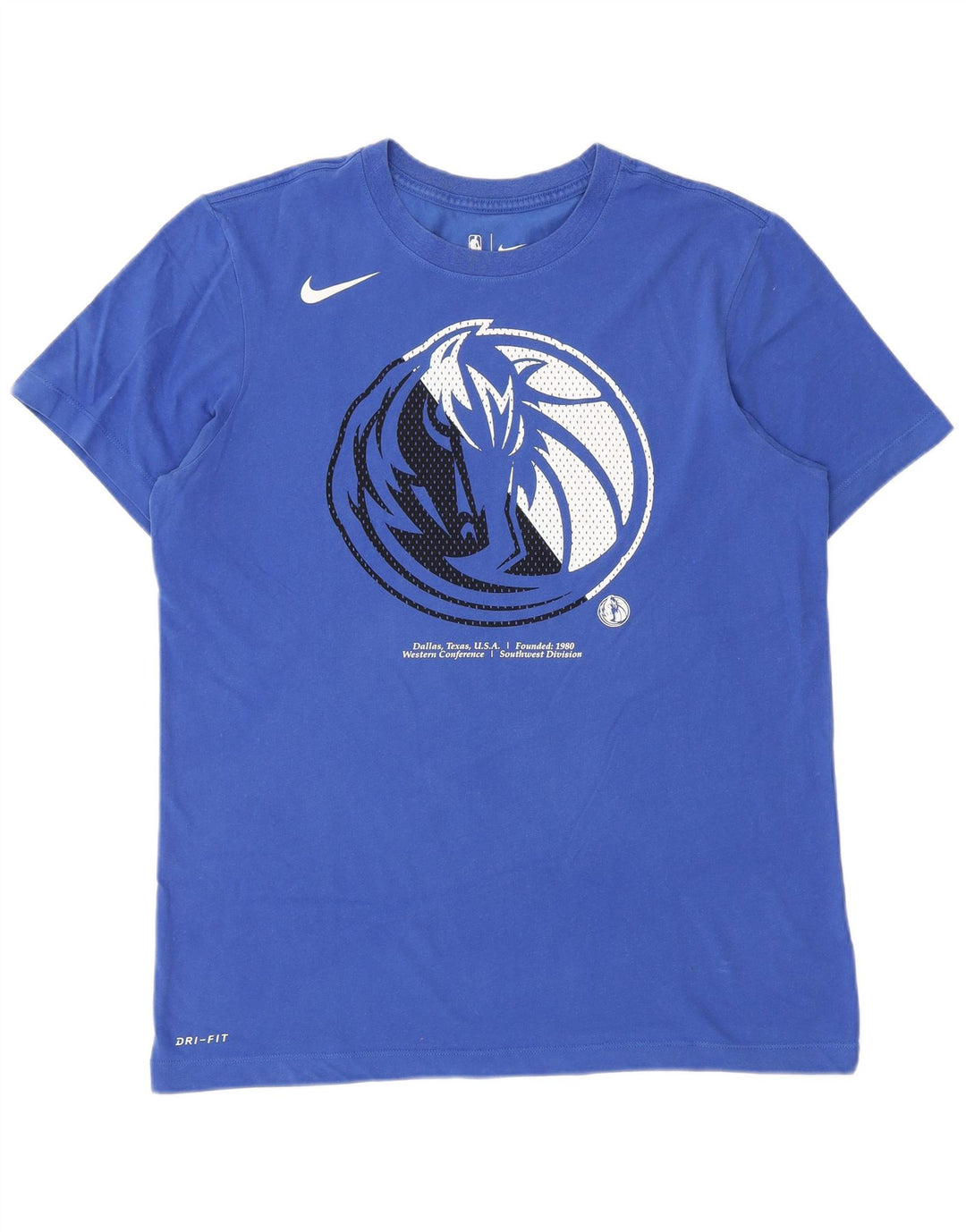 T-shirt grafica da uomo NIKE Dallas Mavericks blu medio