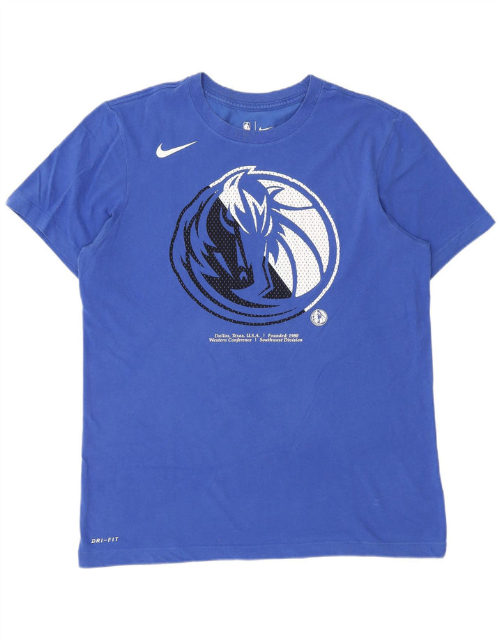 T-shirt grafica da uomo NIKE Dallas Mavericks blu medio