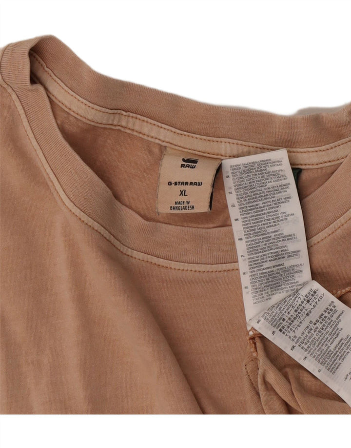 T-shirt da uomo G-Star Top XL in cotone beige