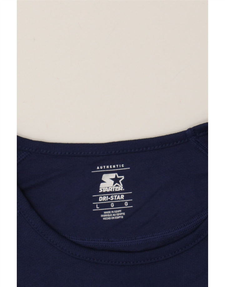 STARTER Womens Vest Top UK 16 Large Navy Blue Polyester Vintage Starter and Second-Hand Starter from Messina Hembry 